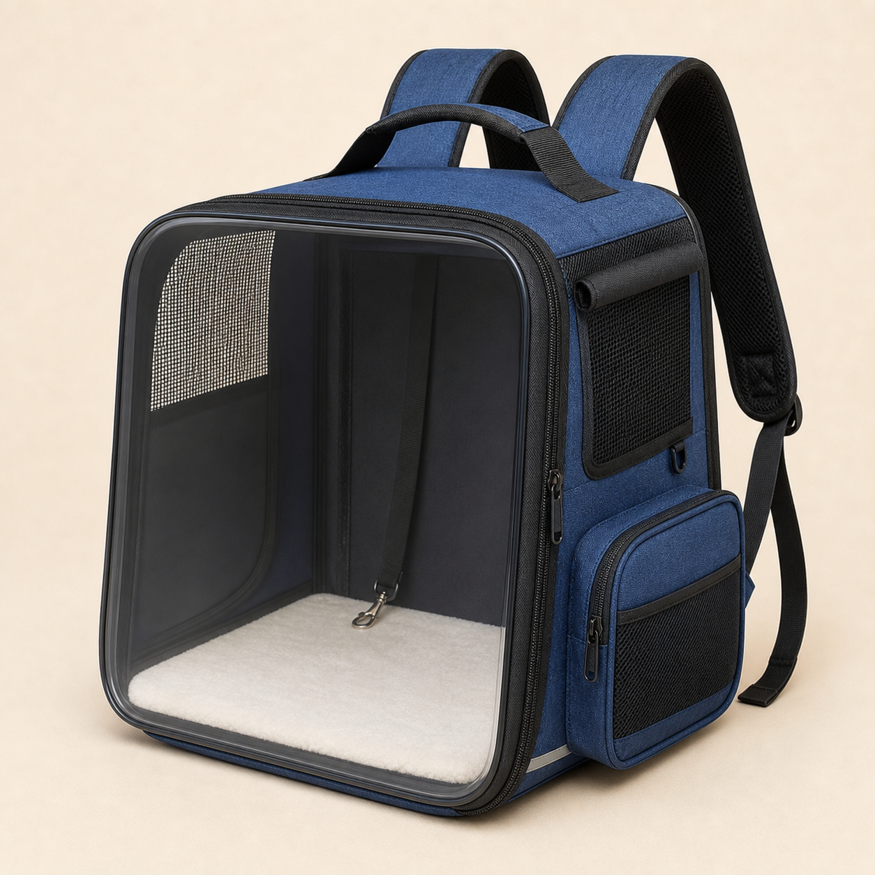 Sac à dos transparent de transport pour chat – 5 coloris — Bleu