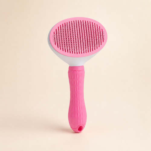 Brosse rose à picots fins pour chat